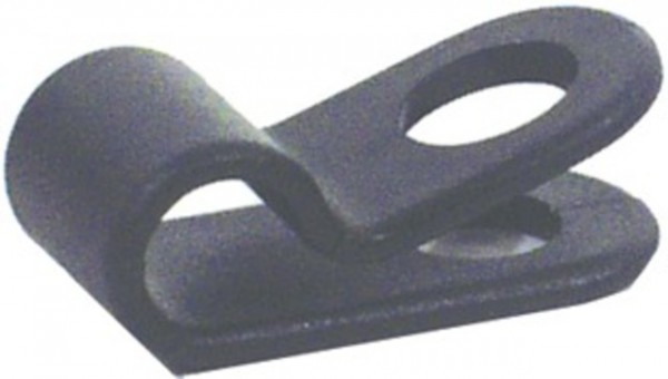 Bremszugschelle &quot;856&quot; 1-fach, Kunststoff, Befestigungsloch-Ø 5,5mm Zum Schrauben, schwarz Preis per 100 Stück, Abgabe per Stück!, Durchfüh