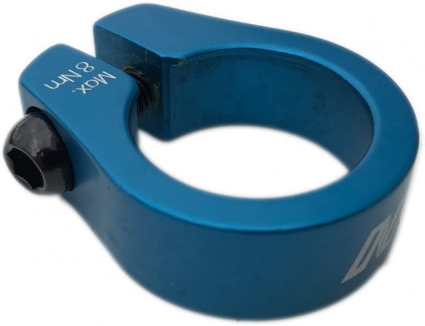 davtus N Alu-Sattelklemme für BMX Sattelrohrklemmung 28,6 mm blau