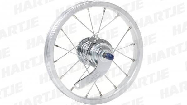 CONTEC Hinterrad &quot;Alu Sport + Velosteel 471&quot;; 12 1/2&quot; Laufrad; Felge: 19-203, Schürmann &quot;Alu-Sport&quot;, DV, 16Loch, silber matt; Nabe: Velosteel (Favorit