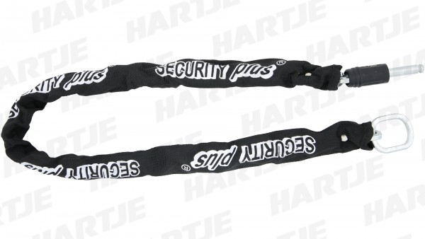 SECURITY PLUS Einsteck-Kette; Für Rahmenschloss RS60, Ø 6mm, schwarz nylonummantelt, 100cm lang