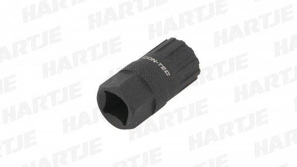 CONTEC Zahnkranzabzieher &quot;TFM-200&quot;; SB-verpackt, für Shimano Schraubzahnkränze, geeignet für 1/2&quot; Knarre und 21mm Schlüssel, gehärteter Stahl