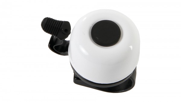 CONTEC Miniglocke &quot;Mini Bell&quot;; SB-verpackt, Aluminium, Ø 33mm, passend für Lenker-Ø 22,2mm; Klöppel um 360° drehbar, weiß