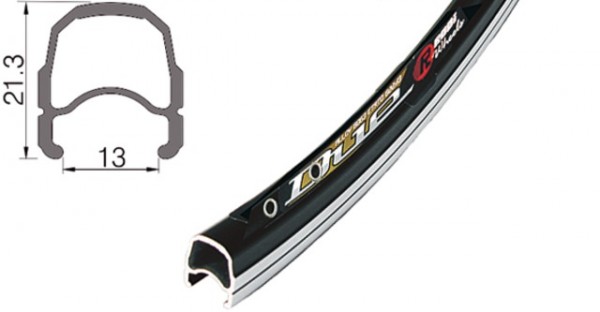 RODI Felge &quot;Wegal Due&quot; ; 13-622 (28&quot;); Aluminium, Hohlkammer, seitlich abgedreht, 510g; doppelt geöst Inox, DV / AV; mit Verschleißanzeige, 32 Loch, s