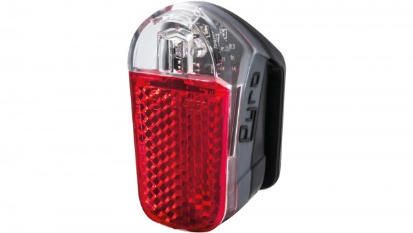 SPANNINGA Batterie-LED-Rücklicht "Pyro"; SB-verpackt, Sattelstützbefestigung, mit deutschem Prüfzeichen; 1 LED, Leuchtdauer: 25 Std., mit integriertem