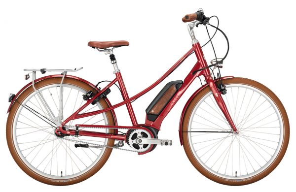 EXCELSIOR Elektro-Cityrad &quot;Vintage E&quot; Mod. 22, Mixte, 28&quot;, queensred, 7-Gang SHIMANO &quot;Nexus&quot; LL, 53cm