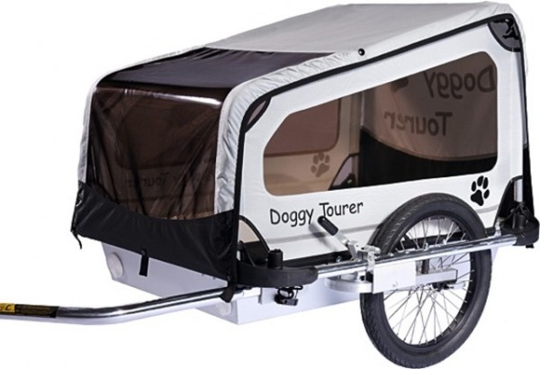DOGGYTOURER Hundeanhänger &quot;Doggy Tourer M&quot;; Fahrradanhänger für mittlere Hunderassen wie zum Beispiel Boxer, Beagle, Border Collie.; Serienmäßige Auss