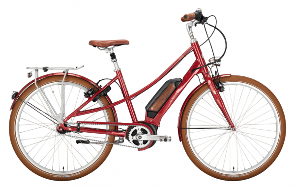 EXCELSIOR Elektro-Cityrad &quot;Vintage E&quot; Mod. 22, Mixte, 28&quot;, queensred, 7-Gang SHIMANO &quot;Nexus&quot; LL, 48cm