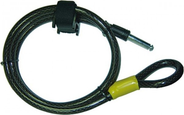 SECURITY PLUS Einsteck-Kabel; Für Rahmenschloss RS60, Ø 12mm, schwarz kunststoffummantelt, 150cm lang