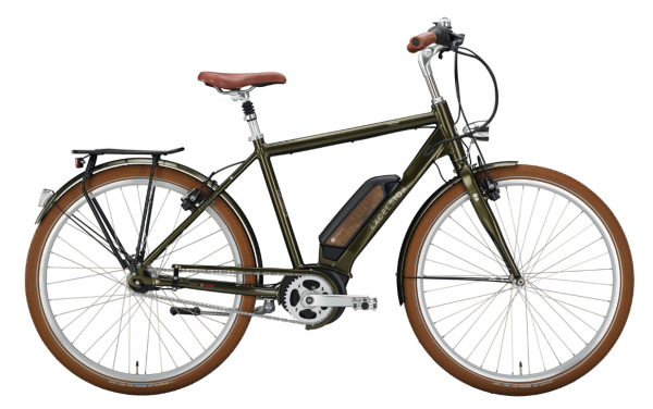 EXCELSIOR Elektro-Cityrad &quot;Vintage E&quot; Mod. 22, Diamant, 28&quot;, dark green glossy, 7-Gang SHIMANO &quot;Nexus&quot; LL, 58cm