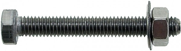 BOFIX Sechskantschraube; Mit Sechskantmutter, Edelstahl (Niro); Produktbeschreibung holländisch; Packung à 10 Stück, M6 x 45mm