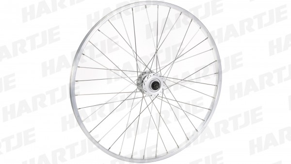 CONTEC Vorderrad &quot;Alu Sport + Shimano DH-C3000&quot;; 26&quot; Laufrad; Felge: 21-559, Schürmann, DV, 36Loch, silber; Nabe: Shimano Nabendynamo &quot;DH-C3000&quot;, Voll