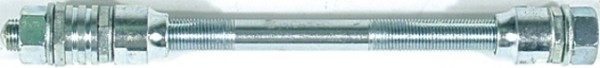 MP H.R.-Achse; Für Schaltung, mit Abstandshalter, kpl. mit Konen, Muttern und Nasenscheiben, 180mm lang, 3/8"
