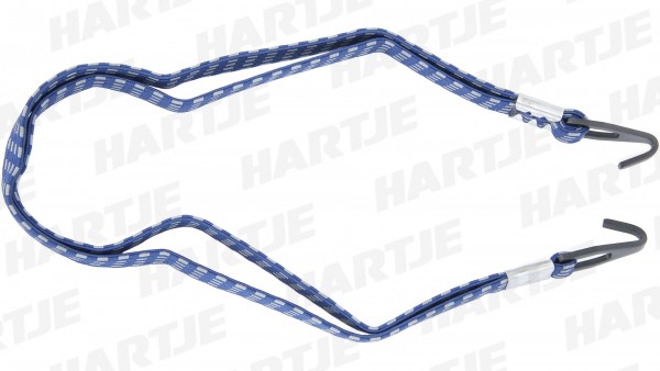 CONTEC Spanngurt &quot;String Deluxe&quot;; SB-verpackt, 2-fach, 580mm lang, extra starker Haken, blau / grau