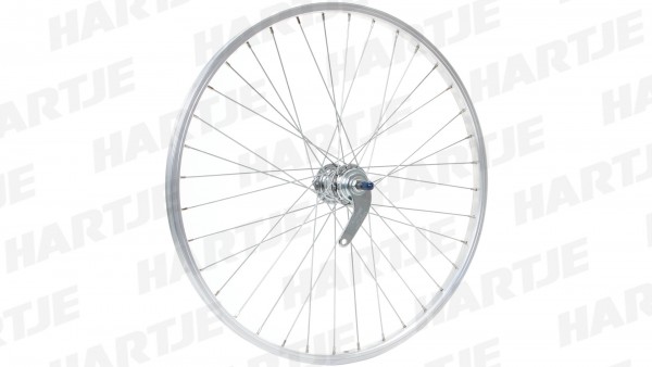 CONTEC Hinterrad &quot;Alu Sport + Velosteel 471&quot;; 24&quot; Laufrad; Felge: 19-507, Schürmann &quot;Alu-Sport 611&quot;, DV, 36Loch, silber matt; Nabe: Velosteel (Favorit