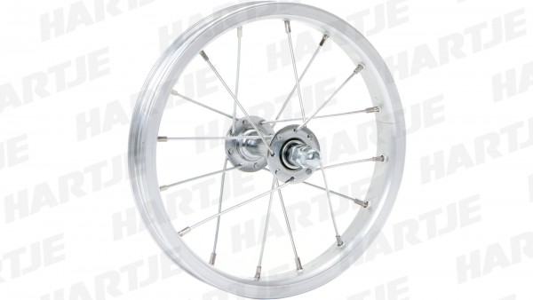 CONTEC Vorderrad &quot;Alu Sport + Union 420116&quot;; 12 1/2&quot; Laufrad; Felge: 19-203, Schürmann &quot;Alu-Sport&quot;, DV, 16Loch, silber matt; Nabe: Union, Vollachse, Z