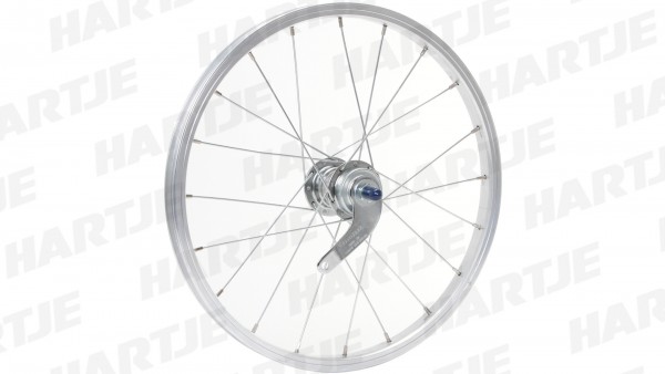 CONTEC Hinterrad &quot;Alu Sport + Velosteel 471&quot;; 18&quot; Laufrad; Felge: 19-355, Schürmann &quot;Alu-Sport 611&quot;, DV, 20Loch, silber matt; Nabe: Velosteel (Favorit