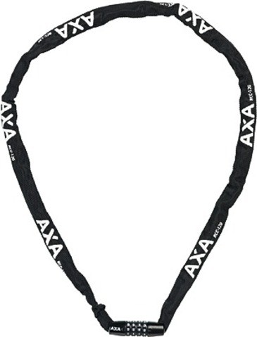 AXA Zahlen-Kettenschloss &quot;Rigid RCC&quot;; SB-verpackt, Ø 3,5mm, 120cm lang, 4-fach frei einstellbare Zahlenkombination; Polyesterhülle, AXA Safety-Index: