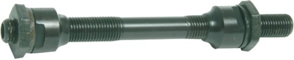 MP V.R.-Hohlachse; Stahl, M9x1, kpl. mit Konen, Distanzbuchsen, U-Scheibe und Kontermutter, 110mm lang