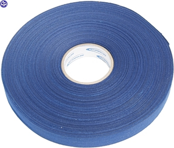 SCHWALBE Felgenband; Selbstklebendes Hochdruck-Gewebefelgenband, sehr leicht und äußerst druckbeständig, blau, 15mm breit, 50m Rolle