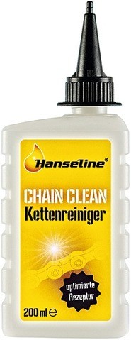 HANSELINE Kettenreiniger; Reinigt und pflegt die Kette in einem Arbeitsgang, löst Verschmutzungen und Haftstoffe, ist rückfettend. Kette sollte nach d