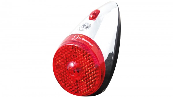 SPANNINGA LED-Rücklicht &quot;Nr 9 XE&quot;; SB-verpackt, Schutzblechbefestigung, mit deutschem Prüfzeichen; Dynamobetrieb, 1 rote LED, äußerst kompakt und 50g