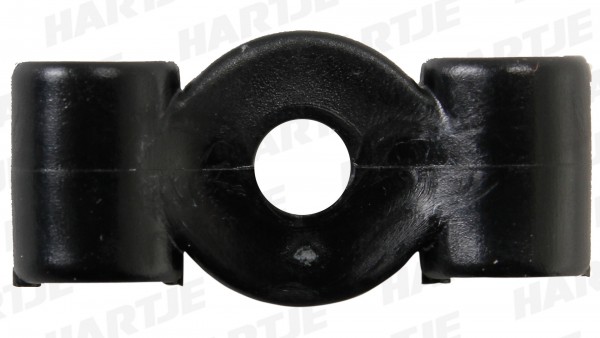 WESTPHAL Bremszugklammer &quot;847&quot;; Kunststoff, 4,3mm Befestigungsbohrung, schwarz; Preis per 100 Stück, Abgabe per Stück!, 2-fach