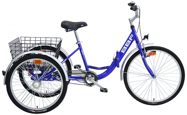 BBF Shoppingklapprad 24&quot; / 26&quot; &quot;Lindau&quot; - RH 42 cm - blau